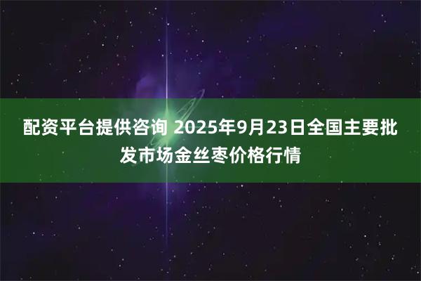 配资平台提供咨询 2025年9月23日全国主要批发市场金丝枣价格行情